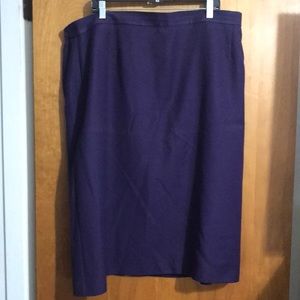 Dark Purple straight skirt fully lined